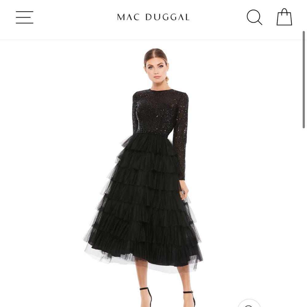 Mac Duggal Black Sequin dress